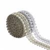 5 Yards Flower Crystal Ribbon Gold Silver Sewing Applique DIY Rhinestone Chain  Party Decoration