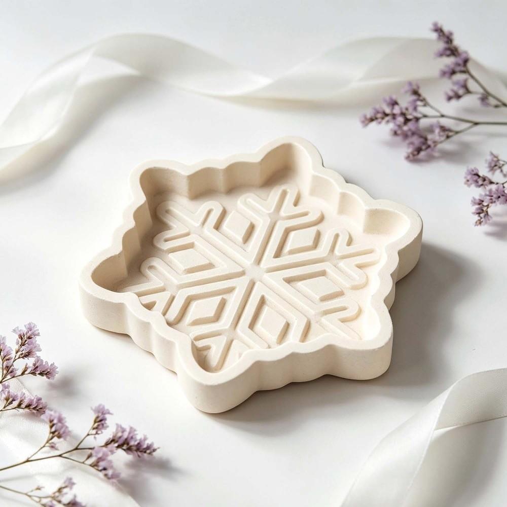 DIY Xmas Plate Ornament Mold Multi-purpose Epoxy Resin Plaster Wax Mold  Beginner Friendly