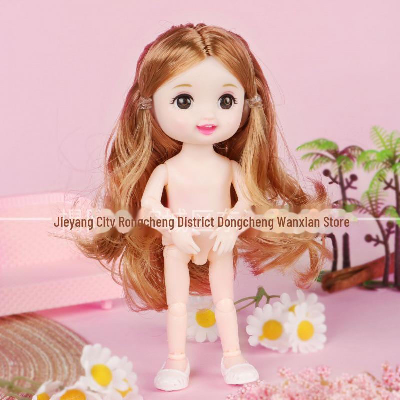 17 cm Mini BJD Puppenkörper - 6 Zoll Prinzessin Mädchen, 16 cm Kleine Nacktpuppe