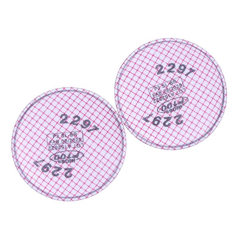 2 Stück/Set 2297 P100 Fortschrittlicher Atemschutzfilter Basierend Partikel Belästigungsgrad Organische Dämpfe Entlastung/Bergbau/Schiffbau/Beseitigung