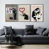 Banksy Retro Graffiti Malerei Druck Abstrakte Wand Kunst Leinwand Poster Lustige Ironisch Bild für Wohnzimmer Home Decor Cuadros
