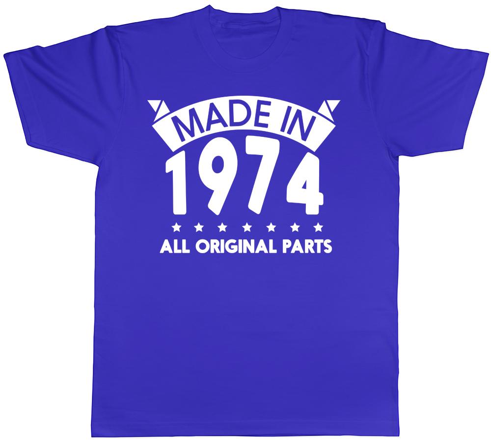 Made in 1974 All Original Parts Birthday Unisexs Short Sleeve TShirt