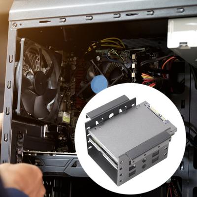 4 Einschübe 2,5 Zoll auf 3,5 Zoll Laufwerk SSD Adapterhalterung SSD Festplatte Caddy Gehäuse Interne Montagehalterung