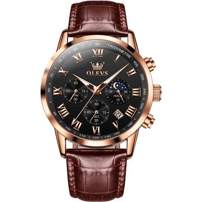 Men's Watch, Stylish Ultra-Thin Leather Strap, Quartz Movement, Analog, Date Display, Christmas Gift