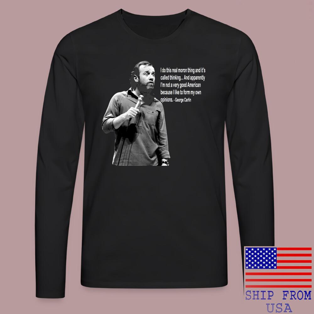 George Carlin Stand Up Comedian Black Size S2XL Unisex T-Shirt XL