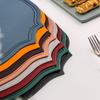 PVC Place Mats Kitchen Dining Table Mats Steak Pad Anti-scalding Insulation Pads INS Style Oval Shaped for Home Kitchen