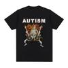 Autism Skeleton Meme Tricou Umor Funny Craniu Bărbați Femei Moda Hip Hop Tricou Casual Bumbac cu mânecă scurtă Tricouri supradimensionate