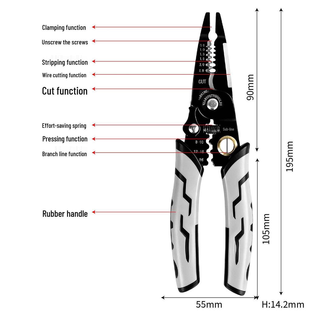 Compact High-Precision Wire Stripper - Multi-functional, Portable, Labor-saving Tool
