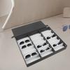 18-Slot Sunglasses Storage Display Box - Eyeglass Storage Case with Stand, Fabric Lining, Snap Closure -for Glasses and Jewelry