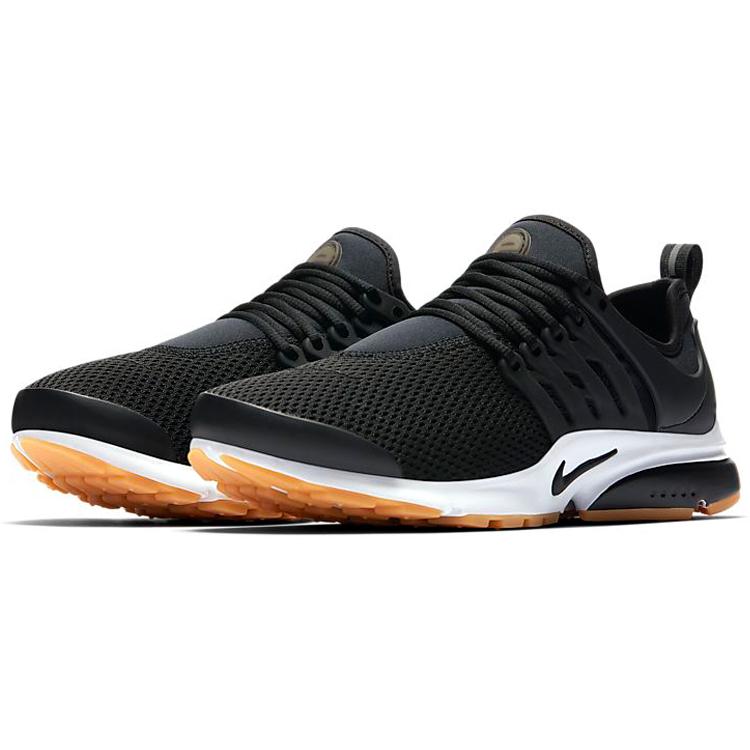Ny Nike Air Presto Svart/Svart Hvit Gummi Gul Dame 878068-005