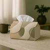 1pc Contemporary Abstract Tissue Holder with a Curved Design, Versatile Fabric Tissue Organizer, Outdoor Event Supplies, Daily Desktop Tissue Storage 