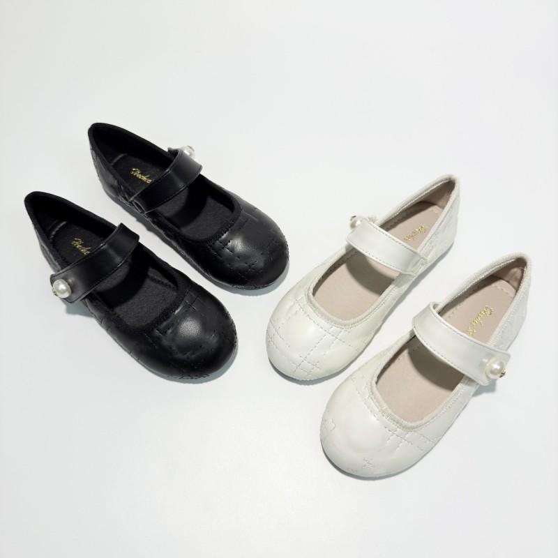 Girls Fashion Princess Flat Shoes With Rhombus Soft Sole Magic Tape Fall
