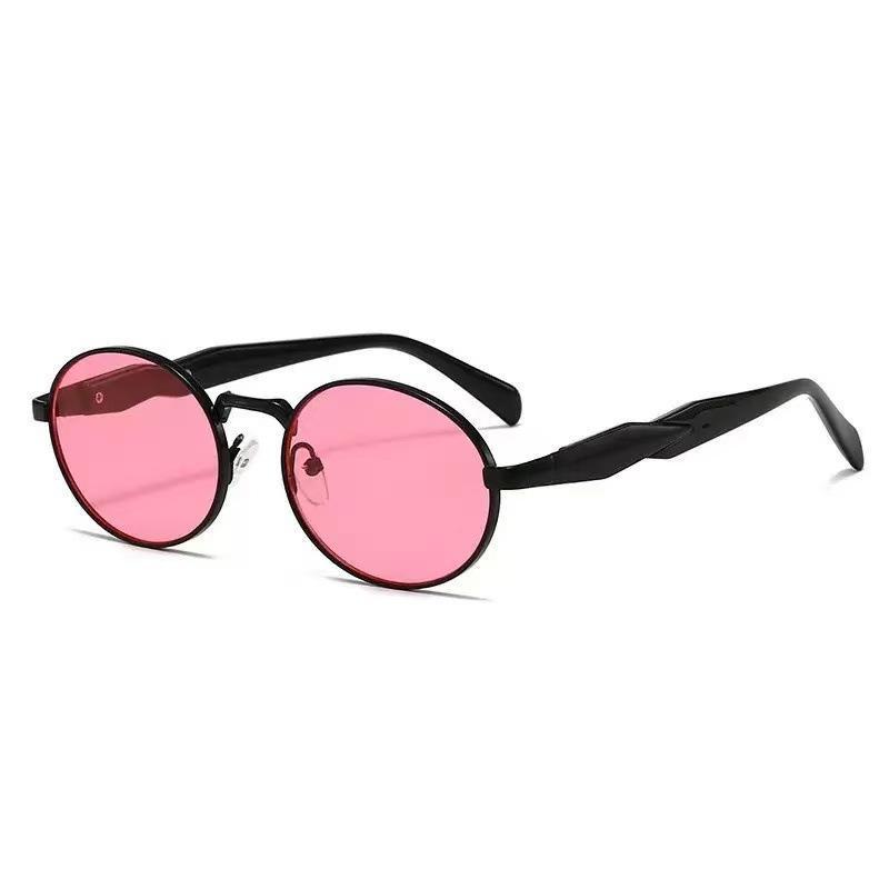 New European And American Circular Sunglasses For Women'S Street Photography Metal Sunglasses Trendy Sun Glasses