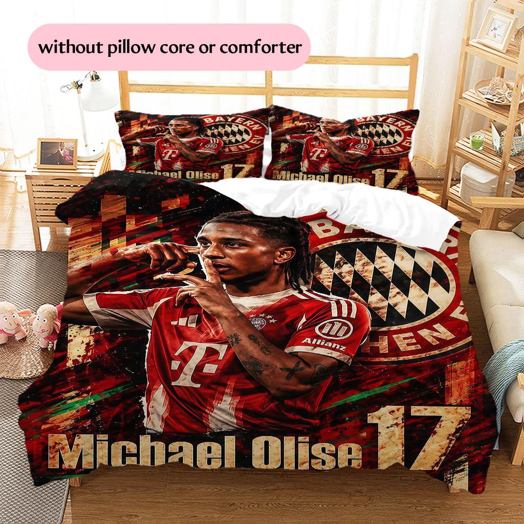 Ropa de cama con estampado de Michael Olise Decoración del hogar Regalo de cumpleaños (1 * funda nórdica + 2 * fundas de almohada, sin núcleo),artículos para fans.