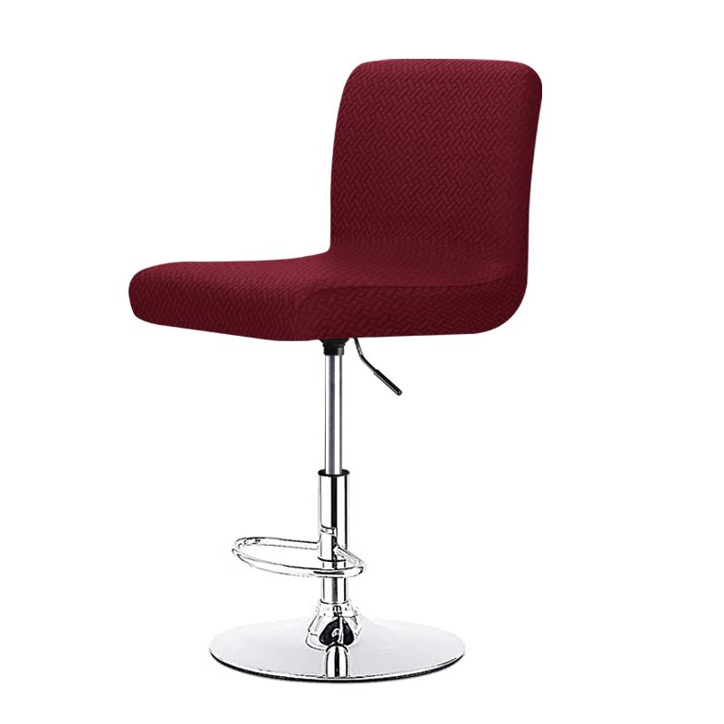 Jacquard Bar Stool Chair Cover Stretch Short Back Dining Cheap Chair Slipcover Spandex For Chair Home Banquet Kitchen Seat Cover