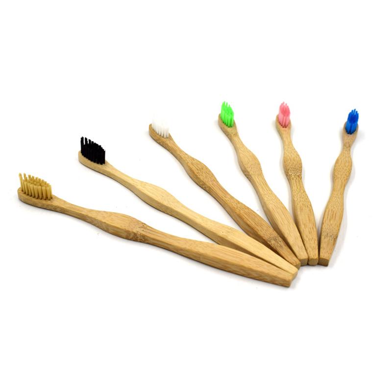 Bamboo Charcoal Toothbrush Wooden Bamboo Natural Coal Soft Bristle wavy bamboo Toothbrush