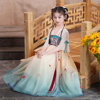 Costume ancien Hanfu pour filles, robe de style chinois pour petites filles, robe Tang, jupe de princesse, costume national pour enfants