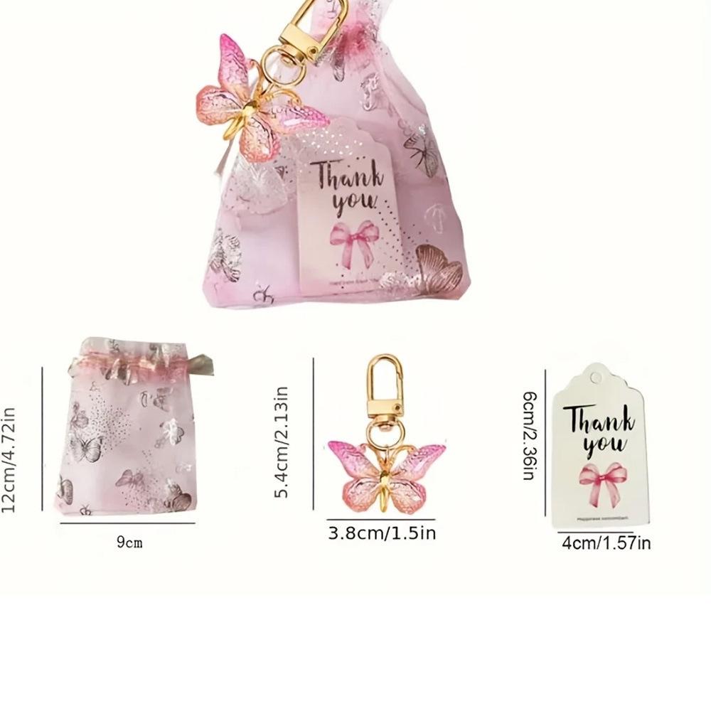Korean Gradient Butterfly Acrylic Keychain Gift Set
