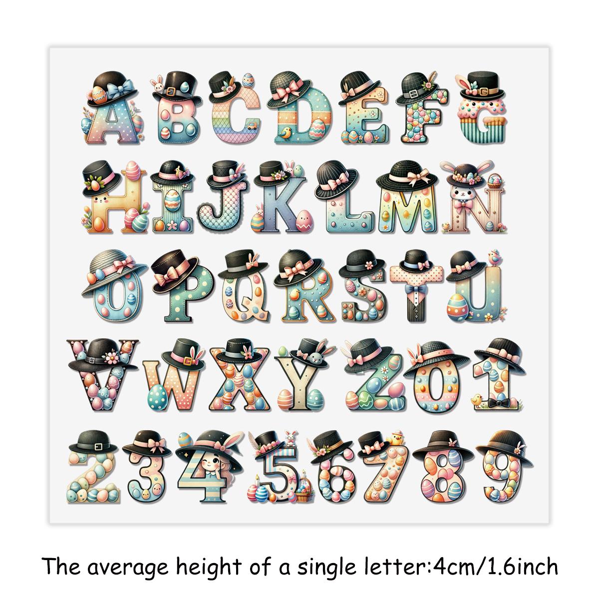 

Творческий алфавит AZ 0-9 Термоперенос Легко резать Прочные самодельные наклейки для одежды Термоперенос Футболка Htv