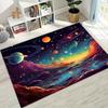Dreamy Galaxy Universe Space Stars Black Hole Earth Rug for Bedroom Living Room Sofa Home Doormat Decor,Kid Non-slip Floor Mat