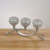 3 Arms Crystal Candelabra Candle Holders Metal Candlesticks For Home Dinning Table Centerpieces Candelabrum Home Decor Crafts