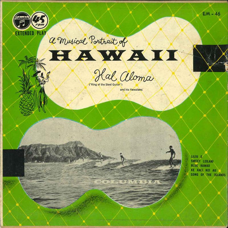 

7inch Record HAL ALOMA - Waikiki No Hamabe Nite EM46 COLUMBIA Japan Pop Used