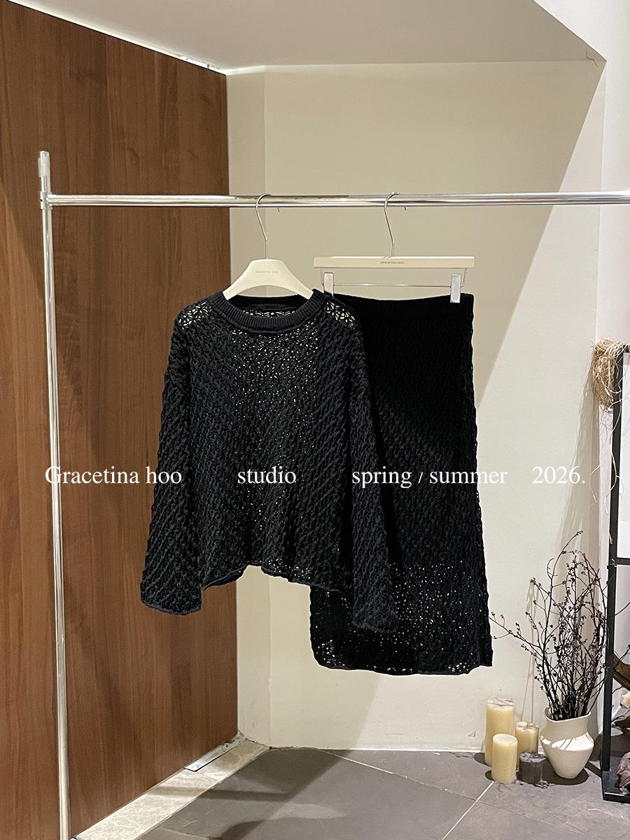 

First Strike: New Korean Style Crochet Knit Set - Spring Arrival, Textured & Versatile Hollow Design for Women (ZC3135) S