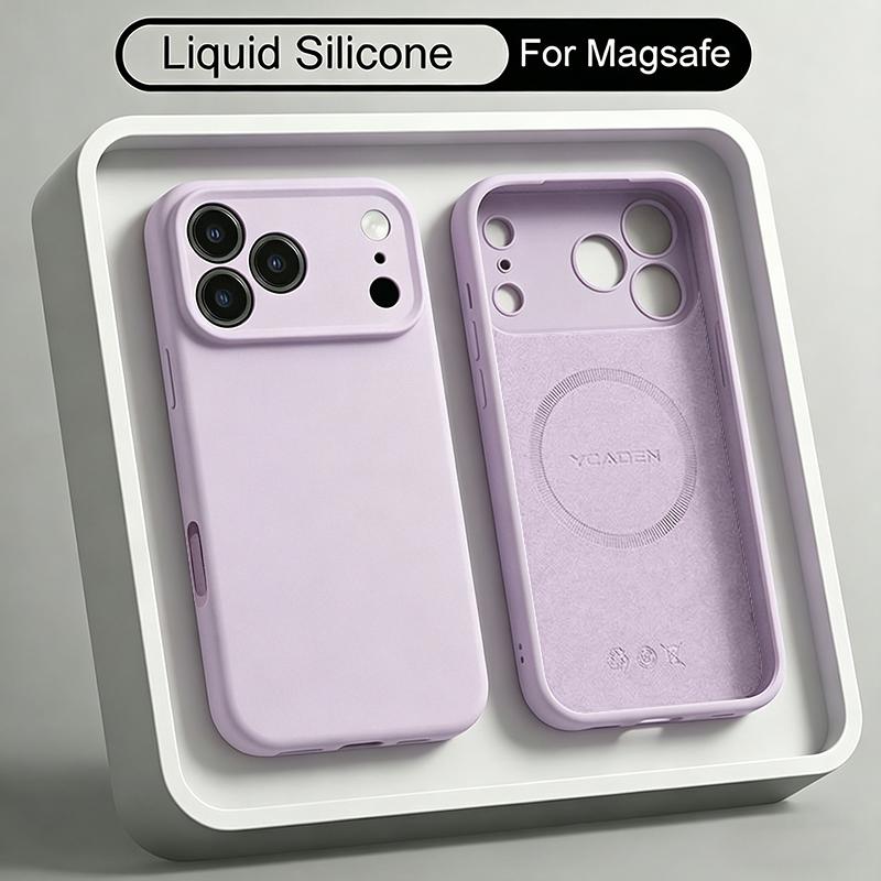 Magnetische Flüssigsilikonhülle Für iPhone 17 Pro Max 16 Pro Max 15 14 13 17e 16e Funda Für Magsafe Kabelloses Laden Weiche Abdeckung