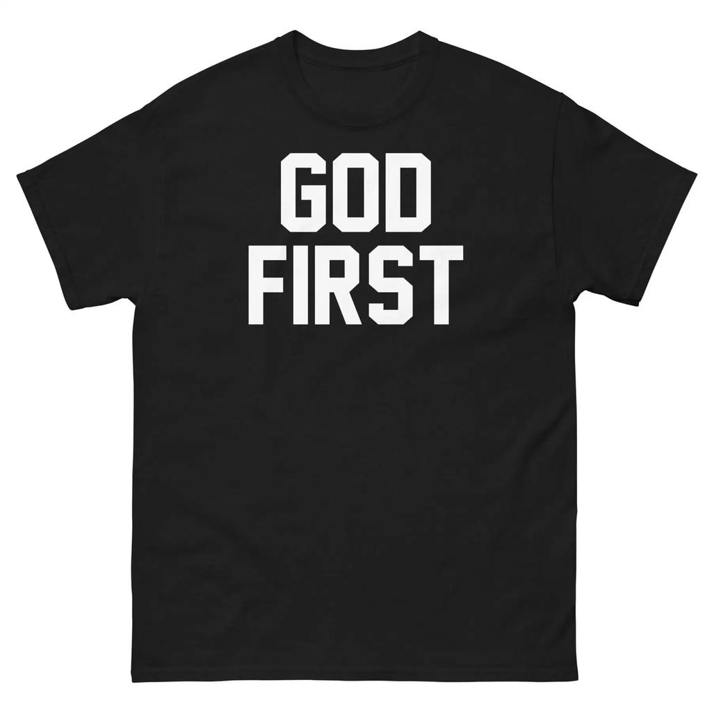 God First Faith Christian Religious T-shirt