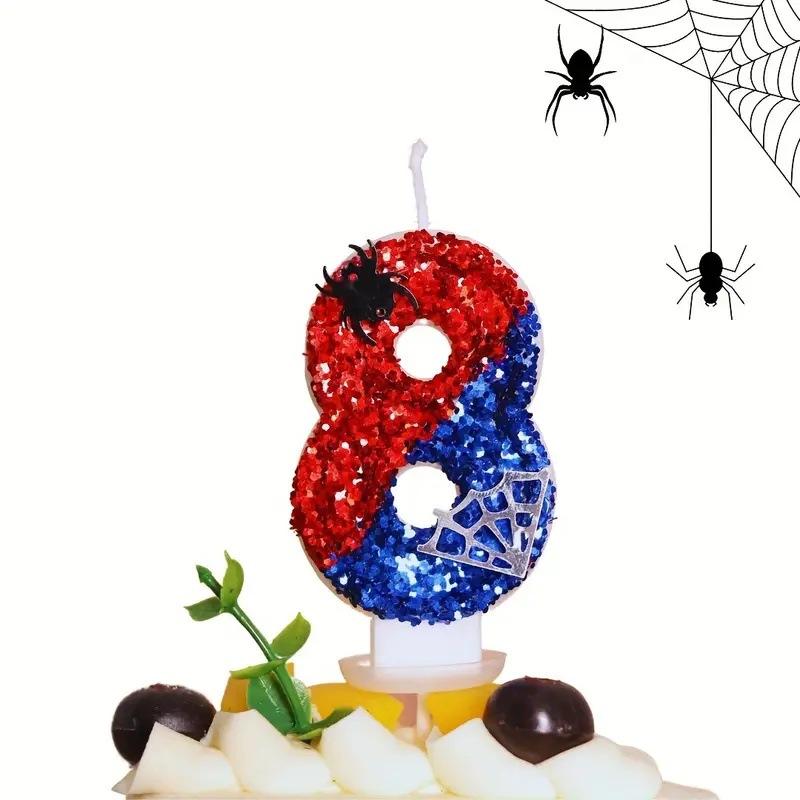 Number Candle 0-9 Birthday Cake Candle Glitter Design for Baking Decoration Party Supplies with Candle Holder Suitable for Children and Adults
