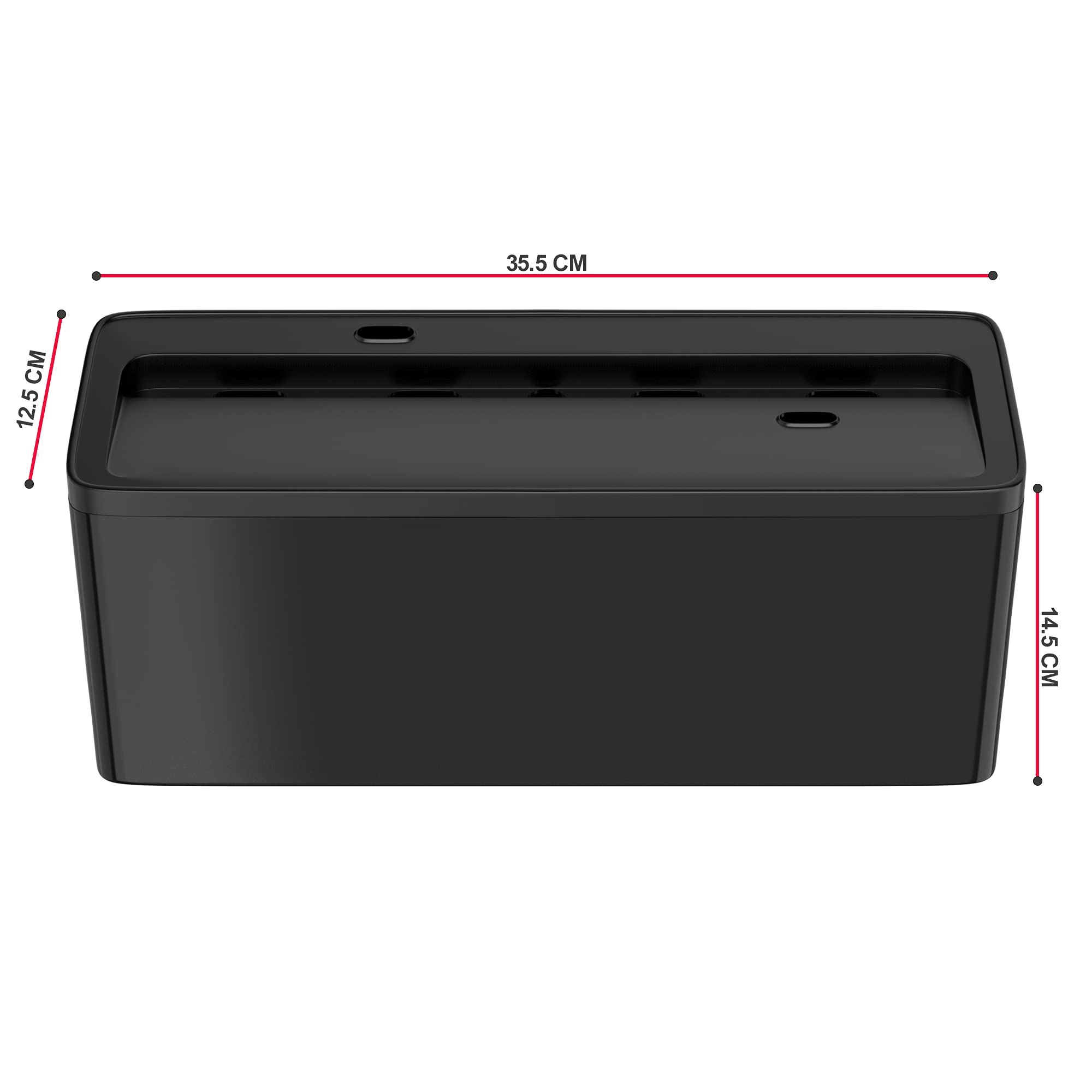 Cable Management Box With Mobile Stand - Cord Organizer Hides Extention Board, Power Strips, Surge Protector, Cords, Wir 1 чёрный