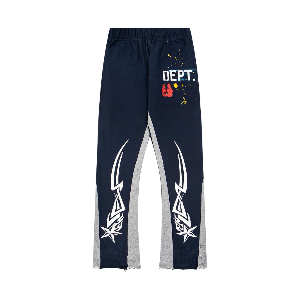 Cross-border Foreign Trade G D Splashing Ink Graffiti Casual Loose Trousers Splicing Couple Leggings Sweatpants Tide Men and Women the Same Style