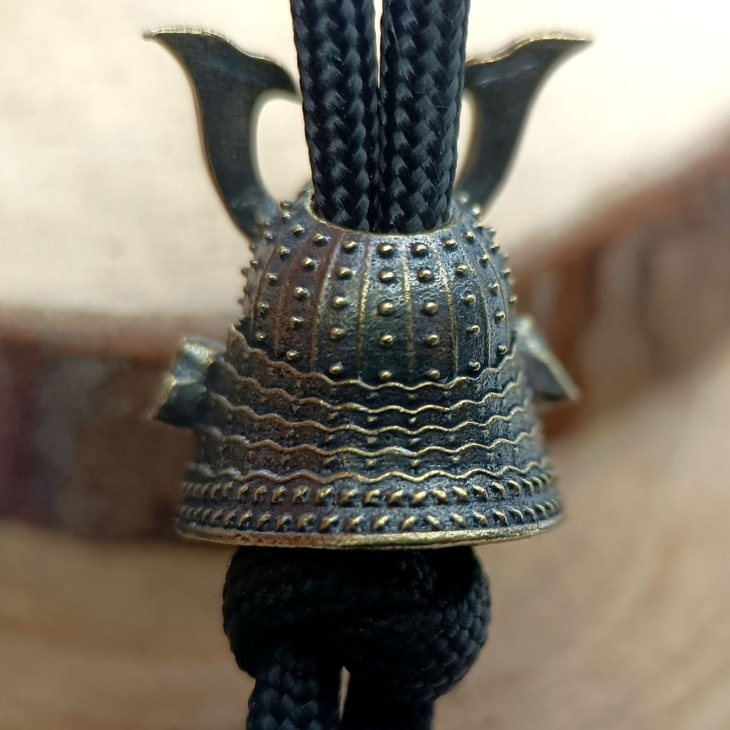 Outdoors Tool Brass Skeleton Helmet Warrior Knife Beads Lanyard Pendant Backpack Bracelet Necklace Keychain DIY Accessories