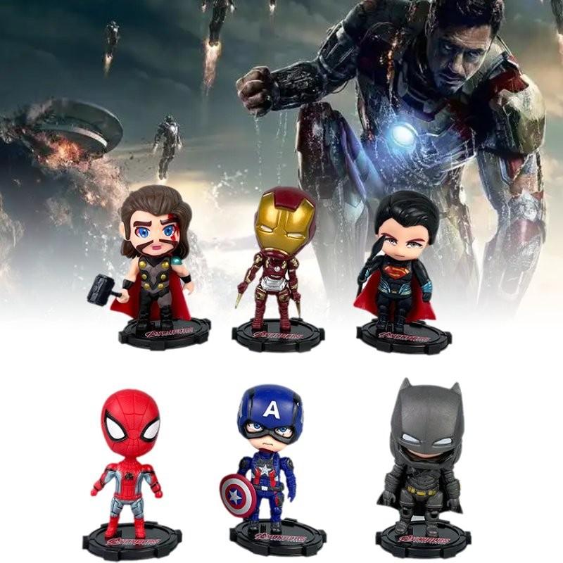 The Avengers 6pcs Justice League Character Pvc Toy Doll Model Gifts Christmas