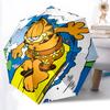 1pc Garfield Automatic Folding Umbrella - Compact 8-Rib Design, Durable Plastic & Iron, Perfect Gift for Friends & Family,  yy250923025