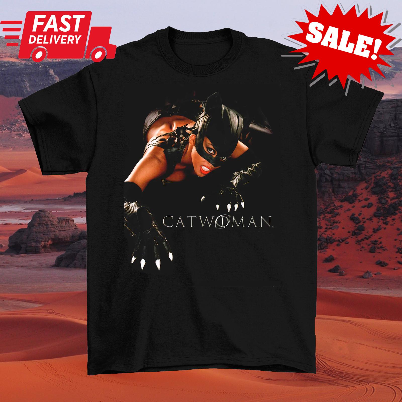 Halle Berry Catwoman Is Coming Shirt Short Sleeve Black Unisex S-5XL XXXL