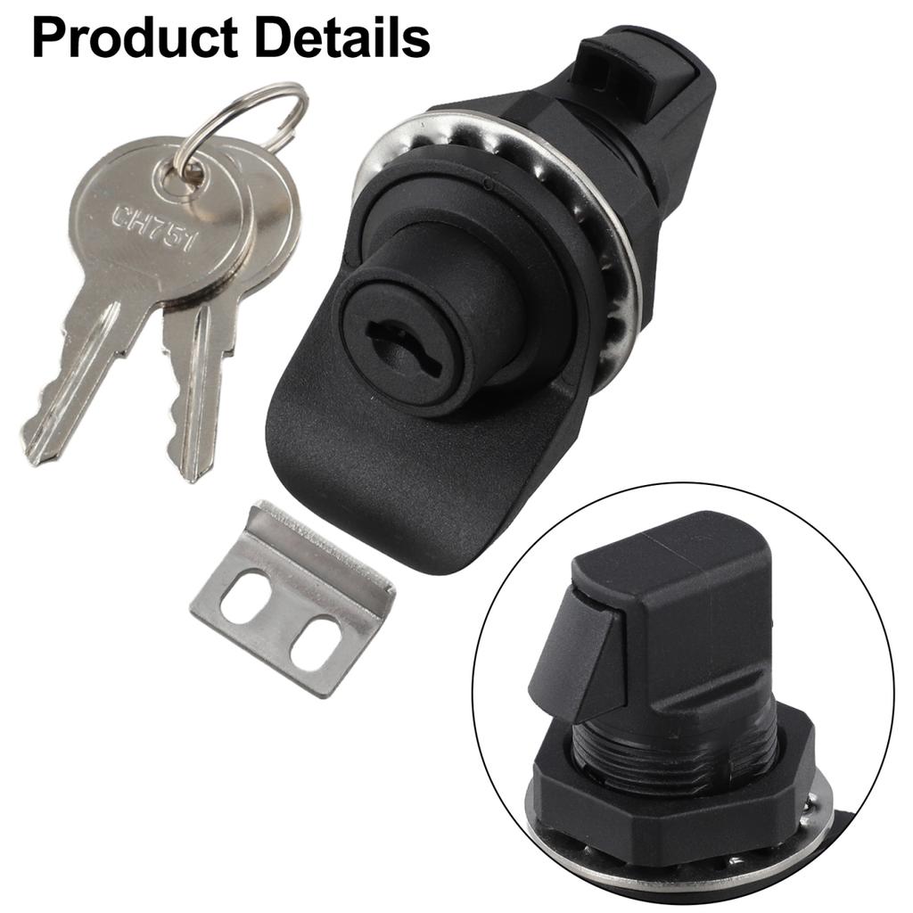 Locking Push Button Latch Marine Boat Lock Motorcycle Glove Box Lock