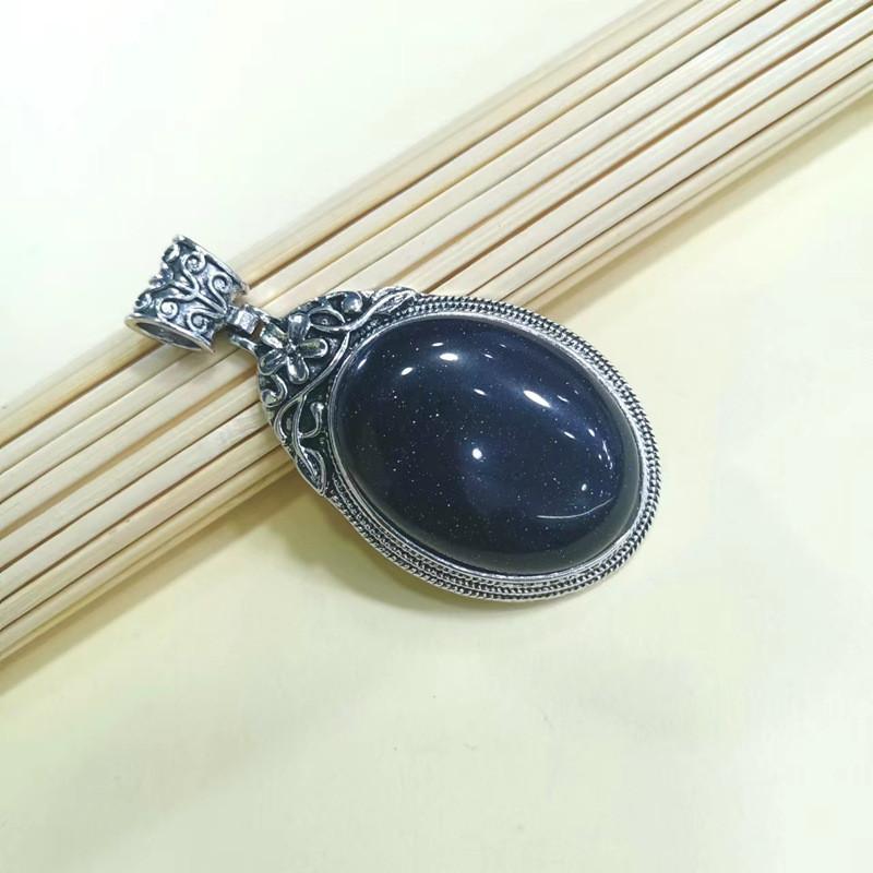 Geometric Gemstone Necklace Pendant With Embedded Semi Precious Stones For Fashion Jewelry Enthusiasts