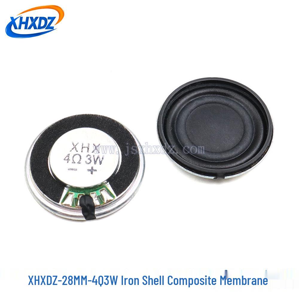 20-40MM 4R 3W 8 Ohm 2W Iron Shell Loudspeaker with Plastic Inner Magnet and Composite Membrane.