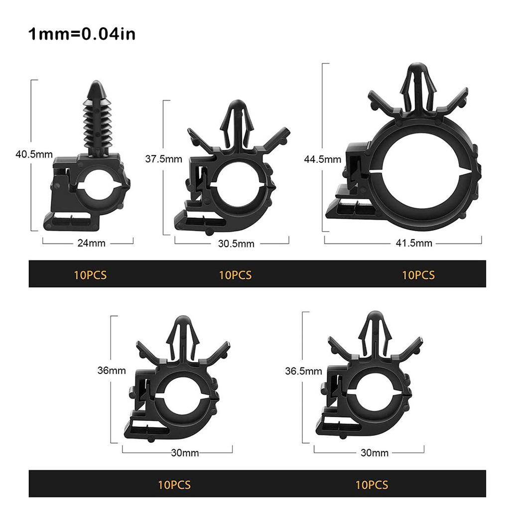 60Pcs/Box Car Wiring Harness Fastener Portable Universal Retainer Clip