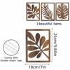 3Pcs Artistic Wooden Tropical Leaves Wall Sign Rustic Plant Wall Ornament  Indoor Home Decor