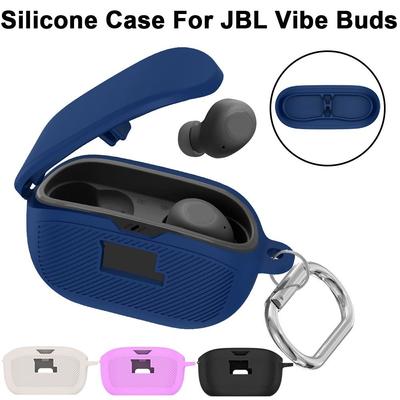 Shockproof Silicone Earphone Cover For JBL Vibe Buds Case Solid Color Headphone Accessories