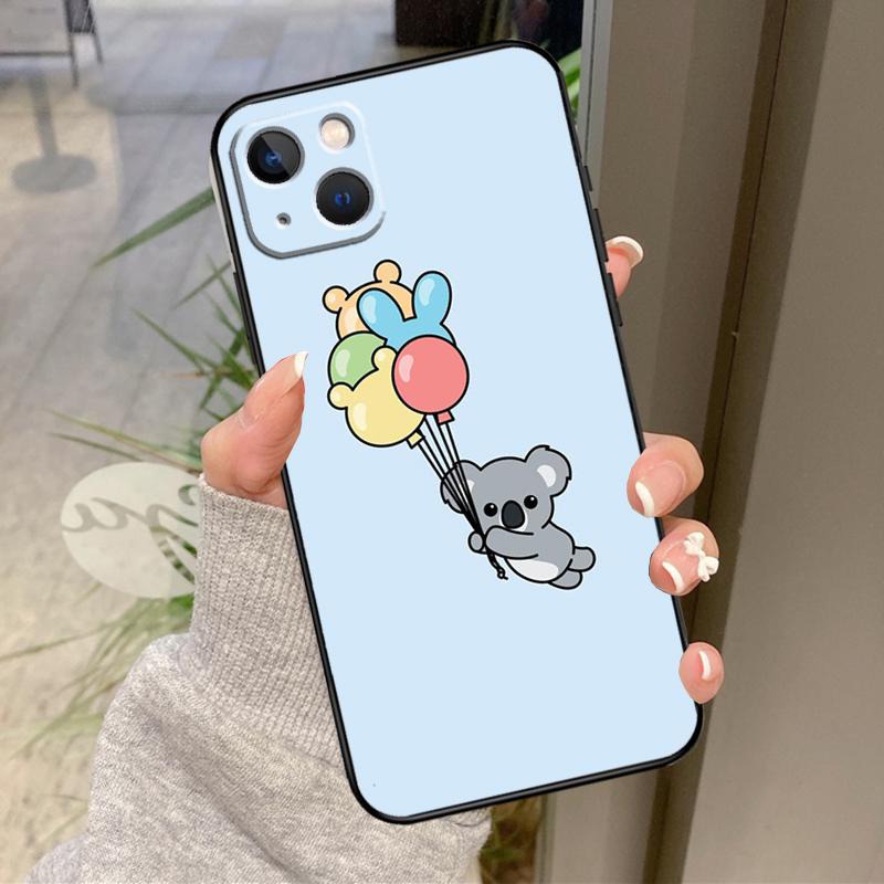 Cartoon Painting Animal Koala Case For iPhone 17 Air 16 15 14 13 11 12 Pro Max Plus 12 13 Mini 16e 17 Pro Max Back Cover
