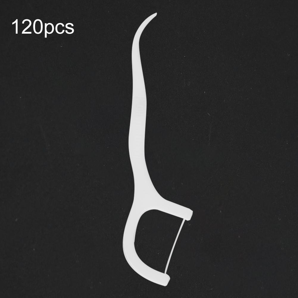 

120pcs Portable Teeth Stain Removal Floss Disposable Dental Floss Stick Oral Care Tool