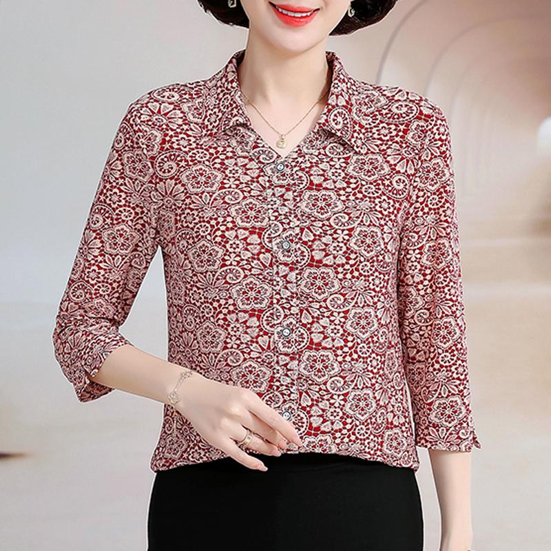 Elegante Sommer Top Weibliche Hemd Beiläufige Lose Frau Vintage Bluse Sommer Kleidung