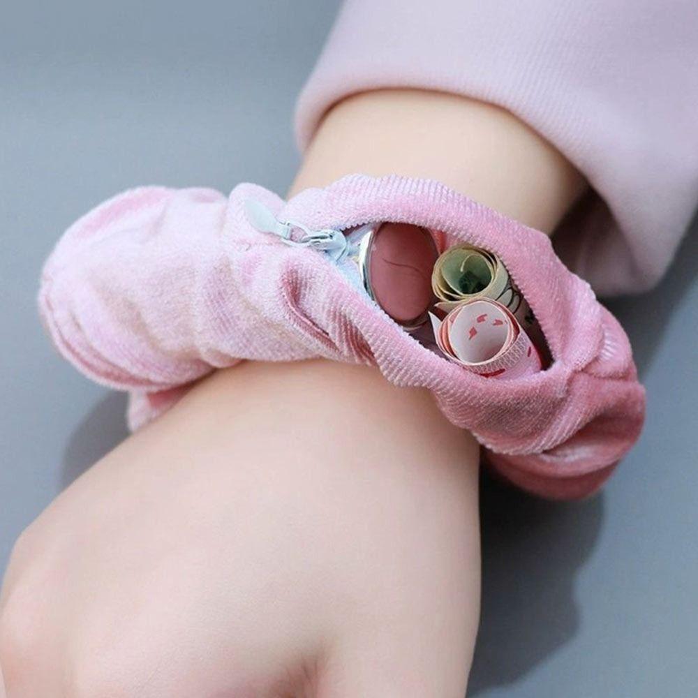 Anti-Theft Scrunchie with Hidden Pocket Elastic Hair Band Trendy Ponytail Holder Women Girls