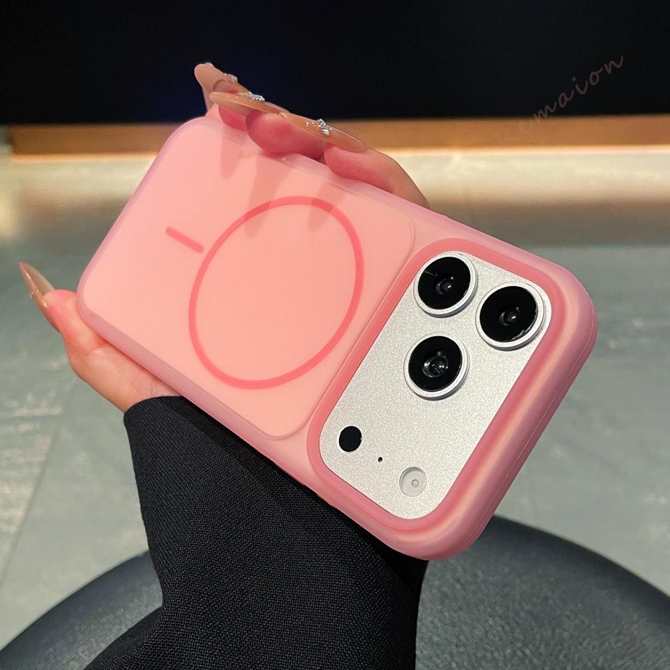 Magnetic Official Clear Phone Case for For Iphone 1 16 17 Pro Max 16Pro 17Pro  Liquid Silicone Shockproof Protector Cover