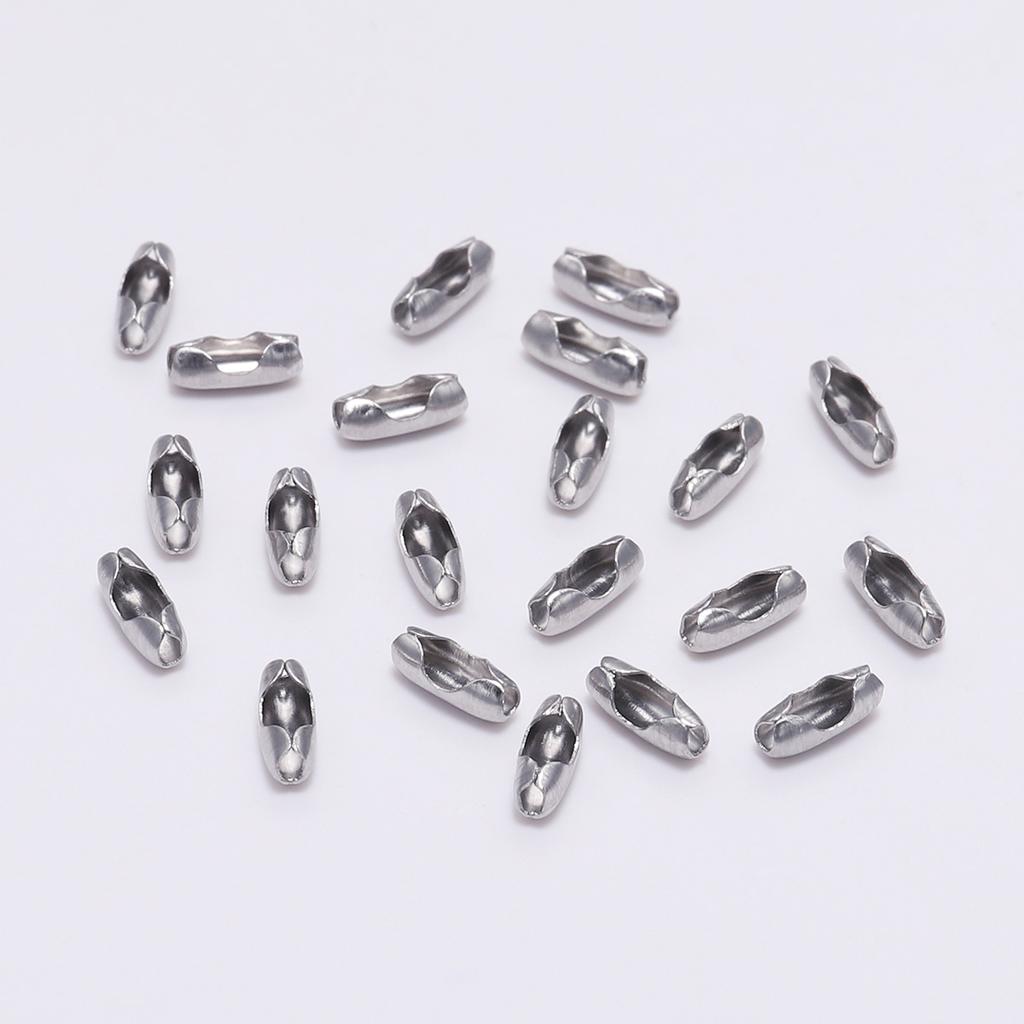 50pcs/lot 1.5/2.0/2.4/3.2 Mm Stainless Steel Ball Chain Connectors Clasps For DIY Bead Chain Jewelry Making Finding Supplies
