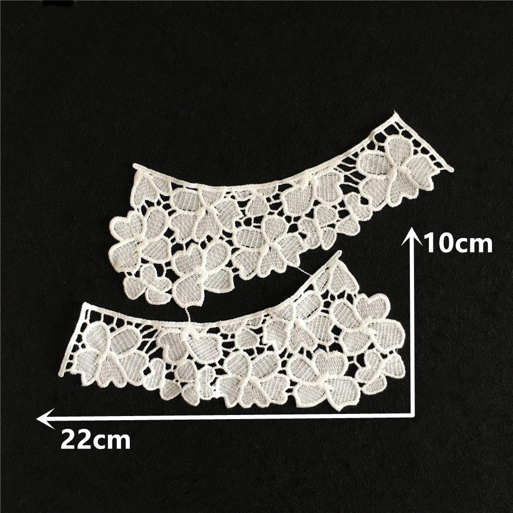 Black And White Neckline Lace Fabric DIY Hollow Lace False Collar Embroidery Applique Decoration Clothing Sewing Accessories