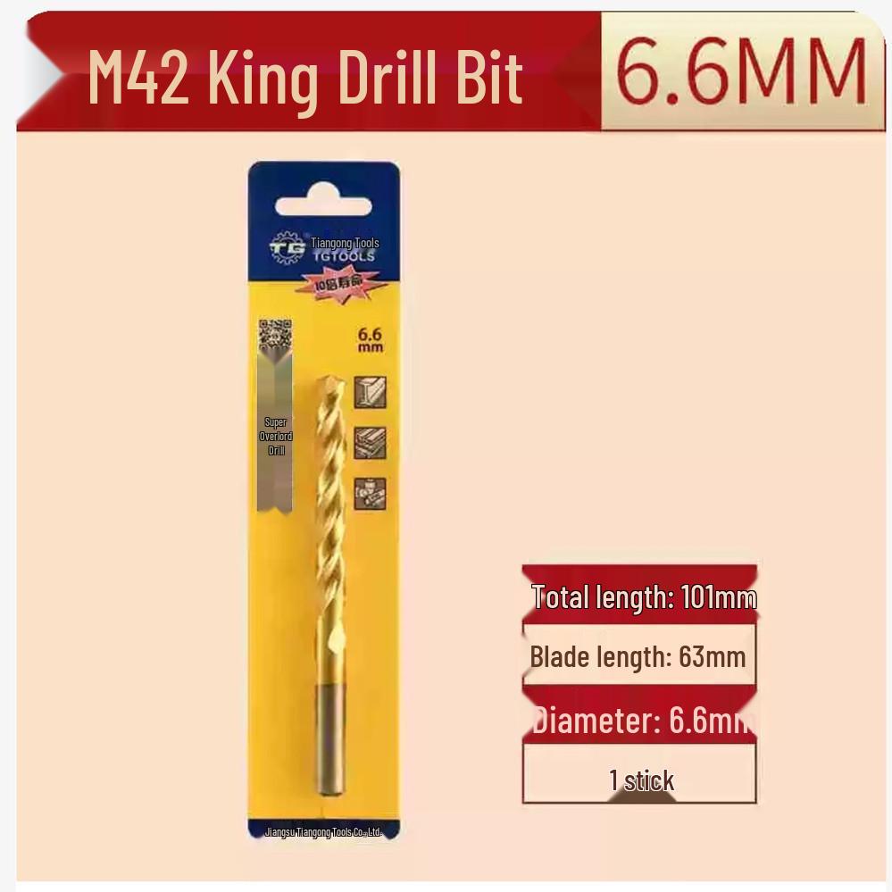 Tiangong M42 Overlord 8% Cobalt High-Speed Steel Twist Drill Bit for Stainless Steel
